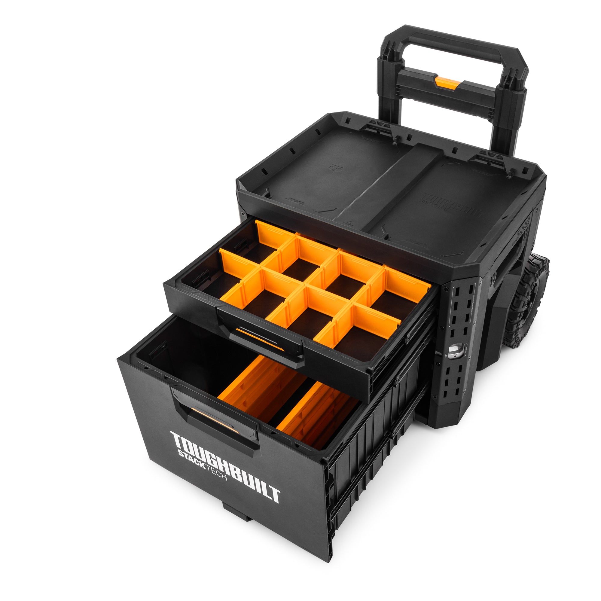StackTech 2-Drawer Rolling Locking Box, Tool Storage & Gear Organizer (Open Box)
