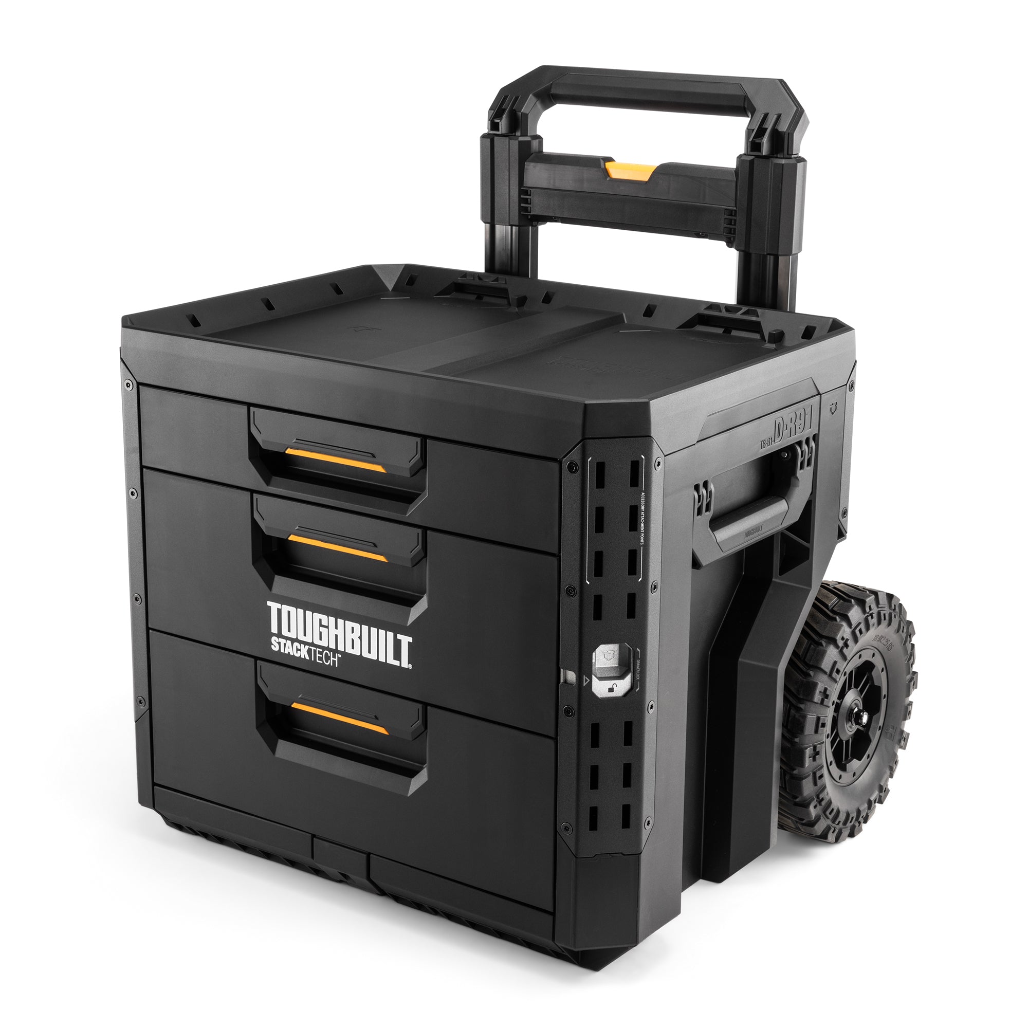 StackTech 3-Drawer Rolling Locking Box, Tool Storage & Gear Organizer (Open Box)