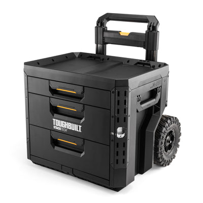 StackTech 3-Drawer Rolling Locking Box, Tool Storage & Gear Organizer (Open Box)