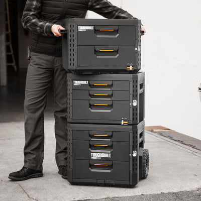 StackTech 3-Drawer Rolling Locking Box, Tool Storage & Gear Organizer (Open Box)