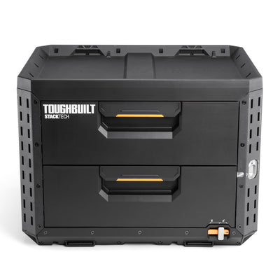 StackTech 2-Drawer Locking Box, Plastic Storage Tool & Gear Organizer (Open Box) - VMInnovations