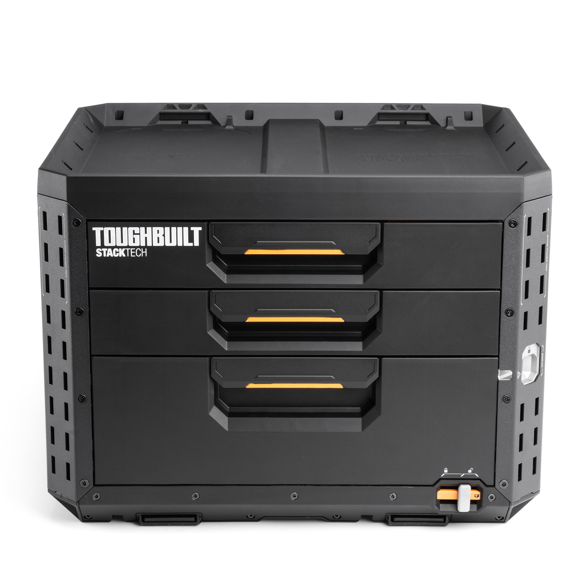 ToughBuilt StackTech Locking Box,Plastic Storage Tool & Gear Organizer(Open Box) - VMInnovations