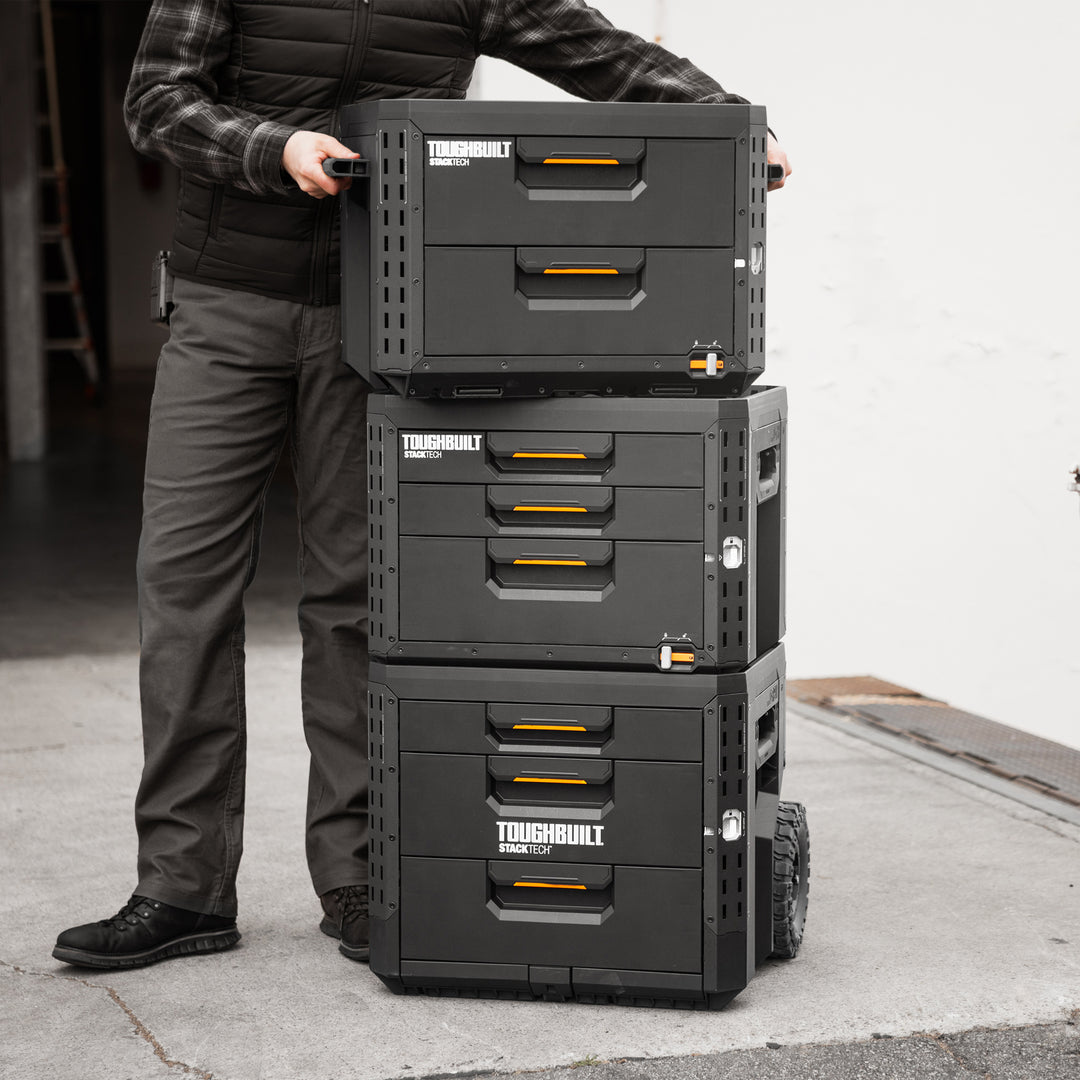 ToughBuilt StackTech 3-Drawer Locking Box, Plastic Storage Tool & Gear Organizer - VMInnovations