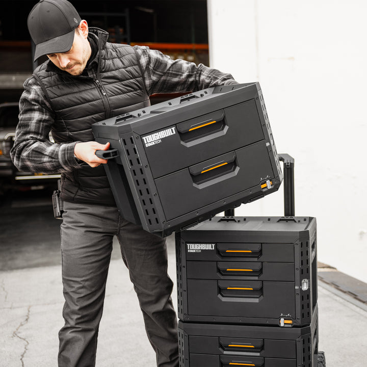 ToughBuilt StackTech 3-Drawer Locking Box, Plastic Storage Tool & Gear Organizer - VMInnovations