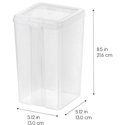 IRIS USA Flip Top Storage Container, Plastic Bins w/Lids, 10pk (Open Box)