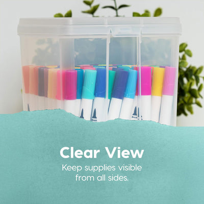 IRIS USA Flip Top Storage Container, Plastic Bins w/Lids, 10pk (Open Box)