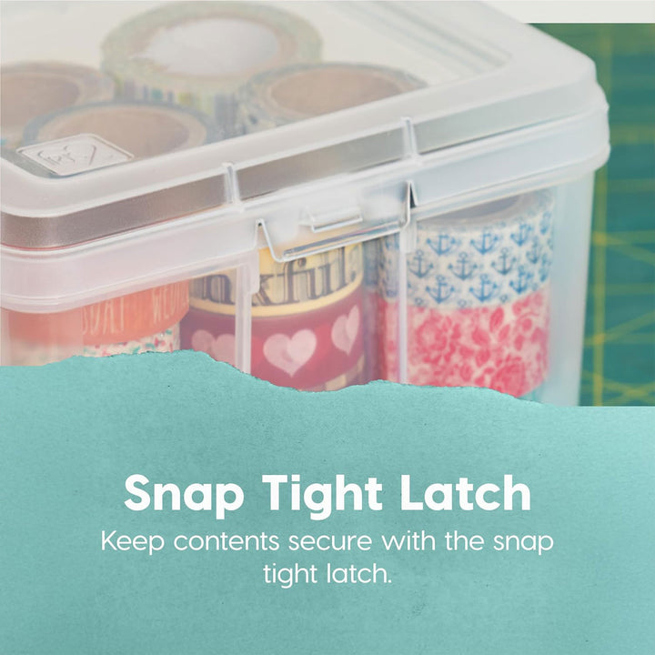 IRIS USA Vertical Flip Top Storage Container, Plastic Bins with Lids, 10 Pack