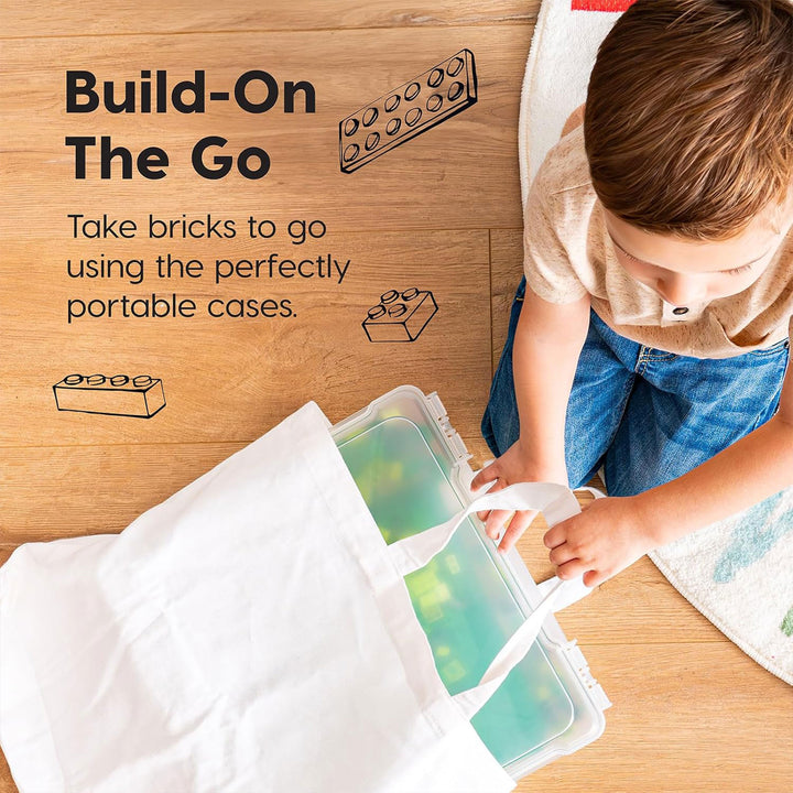 IRIS USA 3-Tier Desk Top Storage Unit w/ Organizer Top & Built-In Handles, Clear