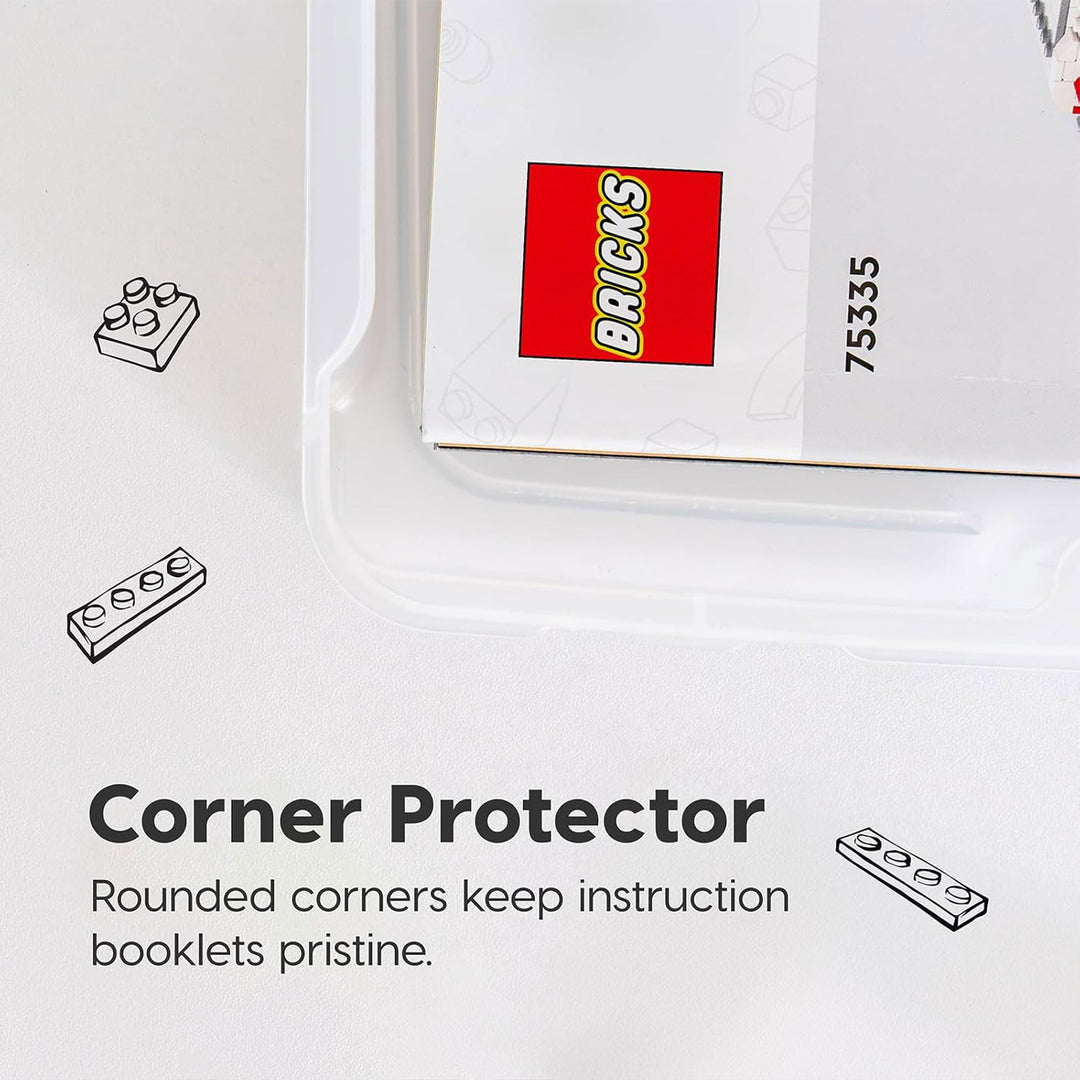 IRIS USA 3-Tier Desk Top Storage Unit w/ Organizer Top & Built-In Handles, Clear