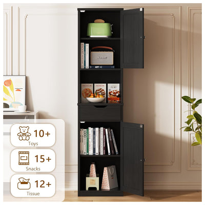 Walsunny Tall 1-Drawer Bathroom Storage Cabinet with Adjustable Shelves (Used) - VMInnovations