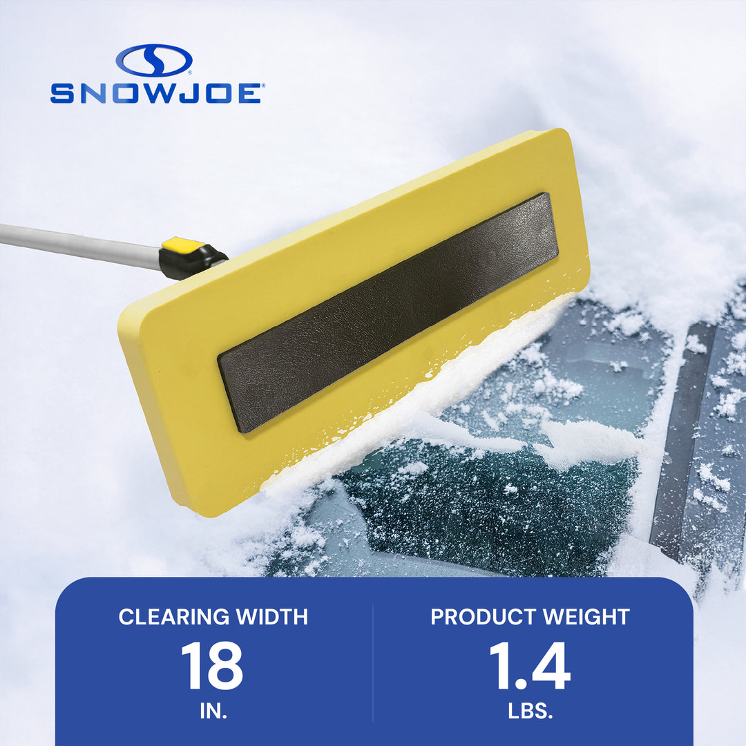 Snow Joe 2-in-1 Telescoping Snow Broom and Ice Scraper with Extendable Handle