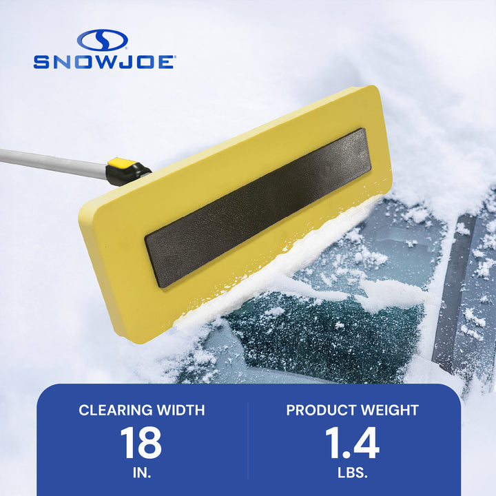 Snow Joe 2-in-1 Telescoping Snow Broom and Ice Scraper with Extendable Handle
