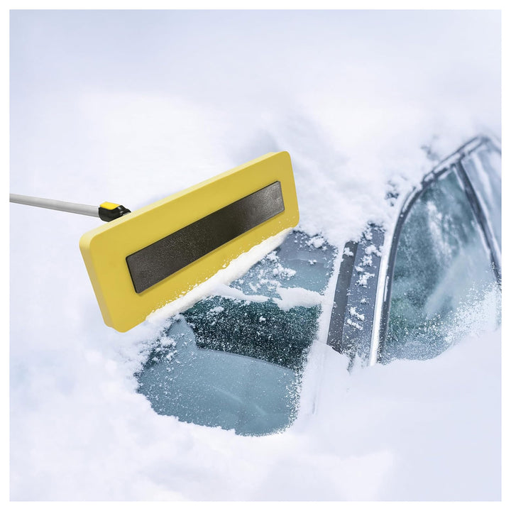 Snow Joe 2-in-1 Telescoping Snow Broom and Ice Scraper with Handle (Open Box)