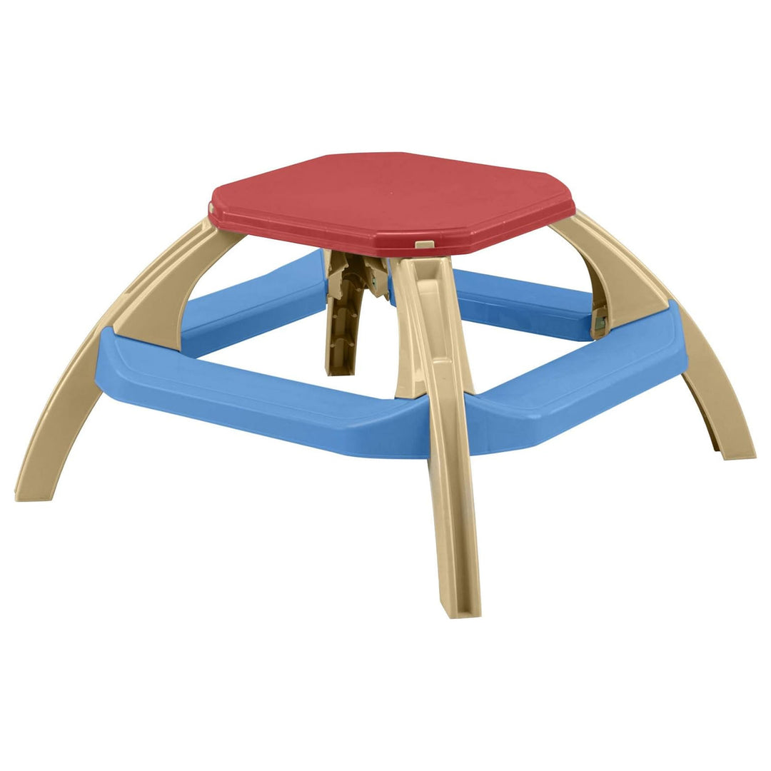 American Plastic Toys Picnic Table for Toddler Ages 18 Months and Up, Seats 4