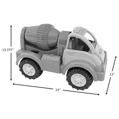 American Plastic Toys Gigantic Cement Mixer with Rotating Drum and Sturdy Wheels - VMInnovations