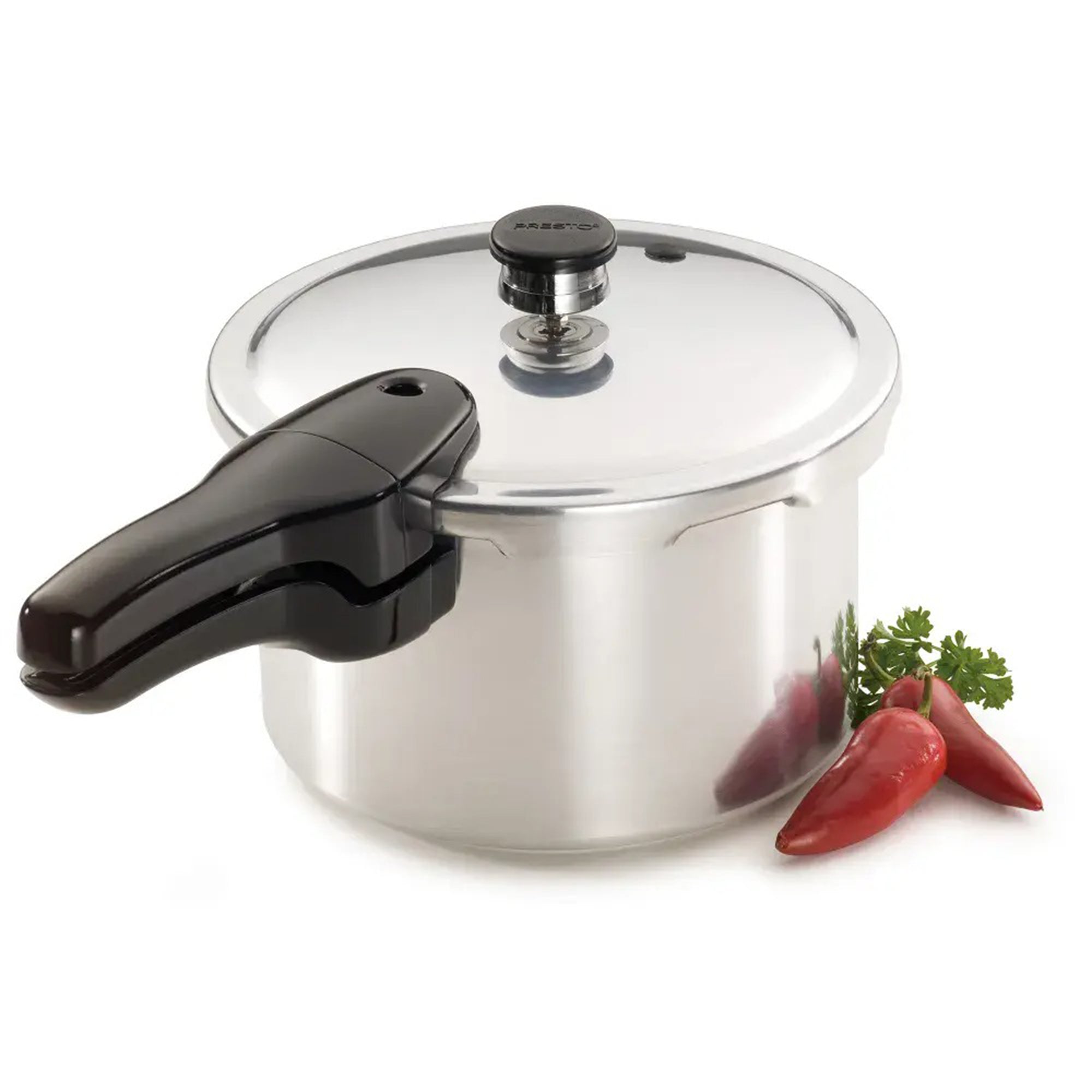 Presto 4-Quart Aluminum Pressure Cooker, Stove Top Fast Cooking Pot with Rack - VMInnovations