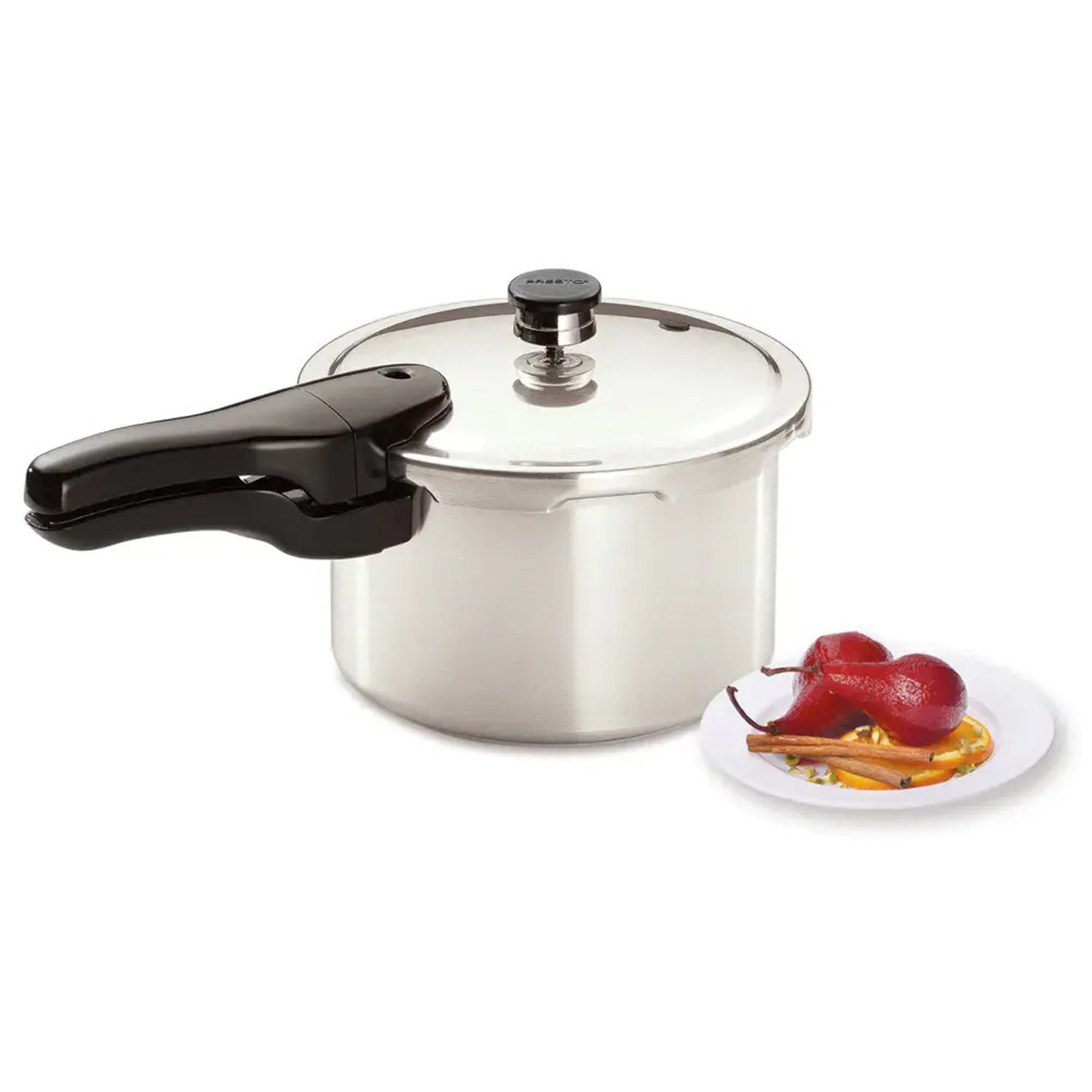 Presto 4-Quart Aluminum Pressure Cooker, Stove Top Fast Cooking Pot with Rack - VMInnovations