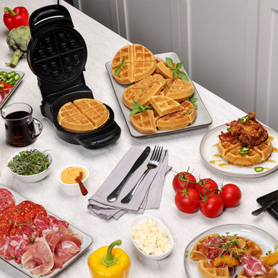 Presto Flip Belgian Waffle Maker, Non-Stick Stainless Steel Kitchen Appliance - VMInnovations