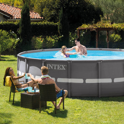 INTEX 16' x 48" Ultra Frame Swimming Pool Set w/ Sand Filter Pump (Open Box)