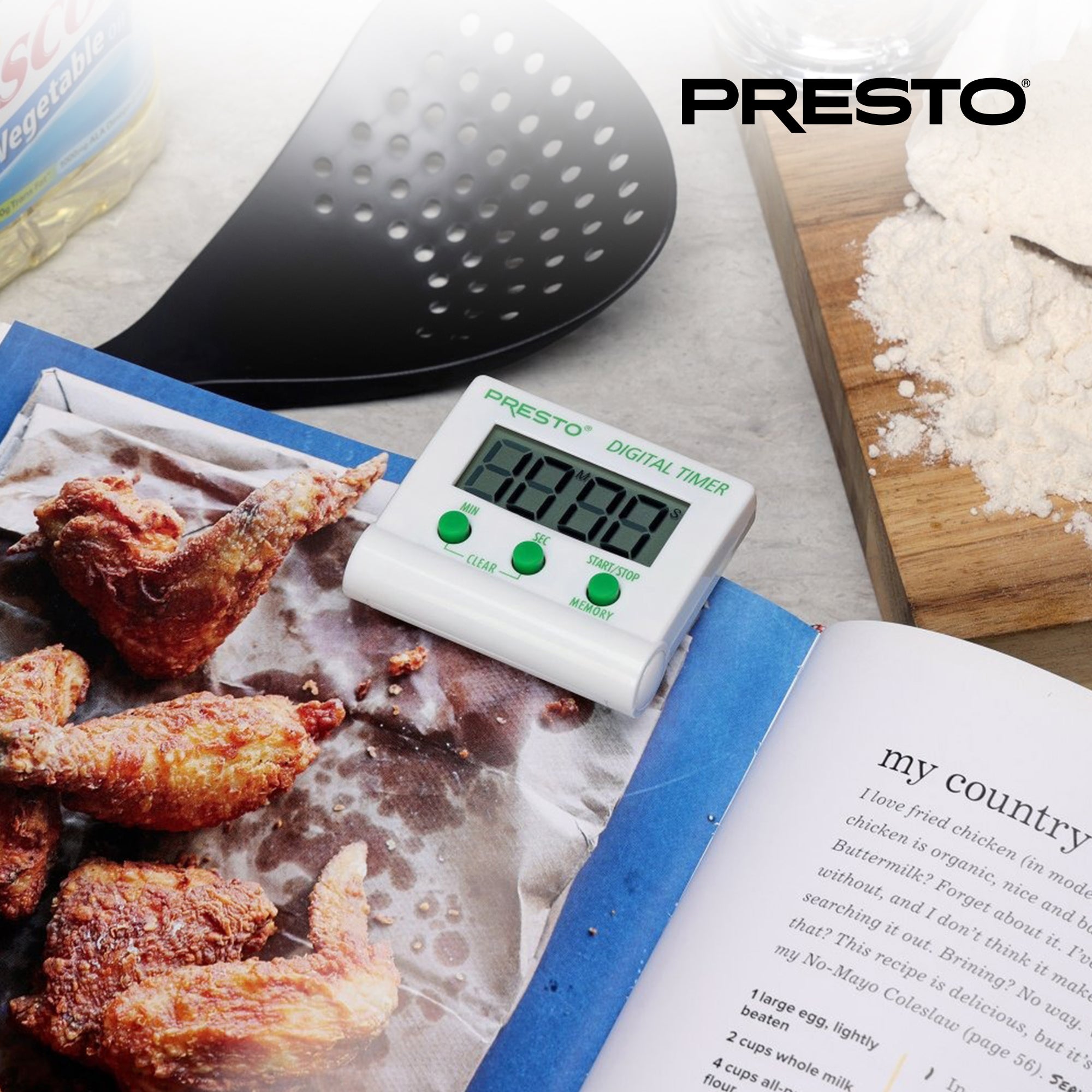 Presto Electronic Digital Timer, Portable LCD Display Stopwatch w/ Alarm Signal - VMInnovations
