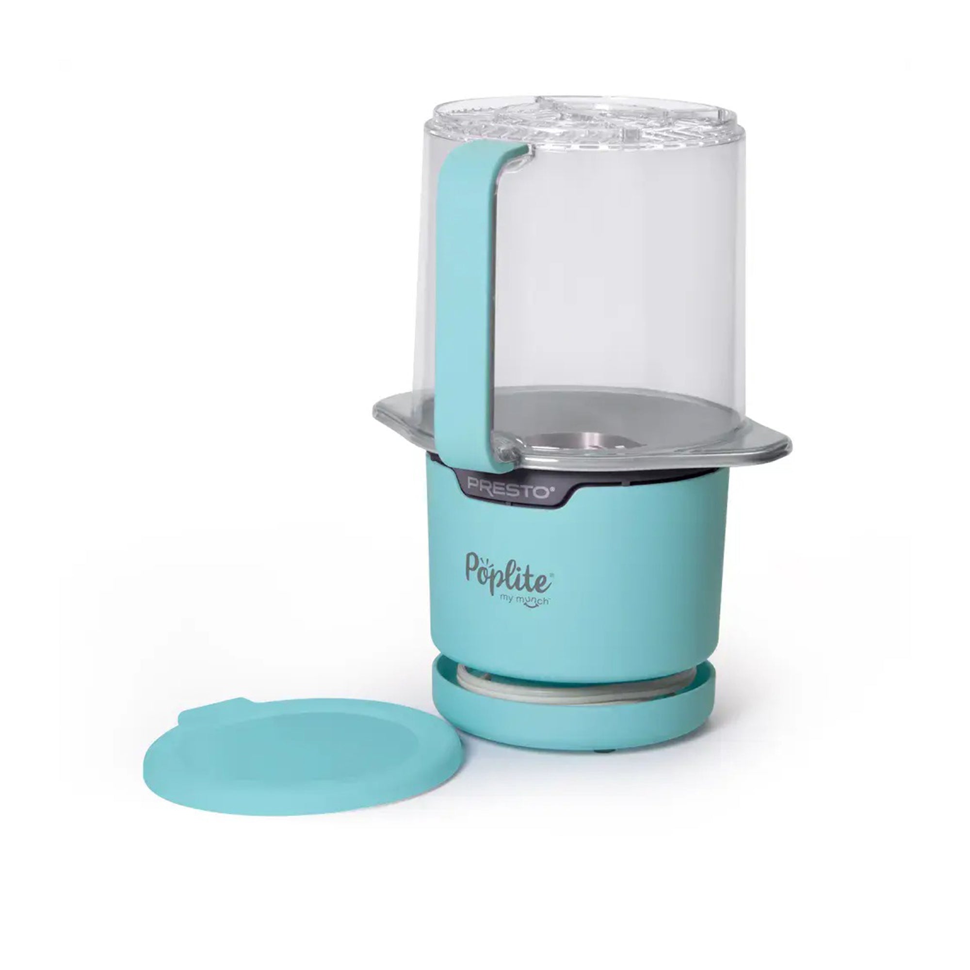 Presto PopLite Hot Air Corn Popper, Natural Quick Popcorn Maker, 8 Cups, Aqua - VMInnovations