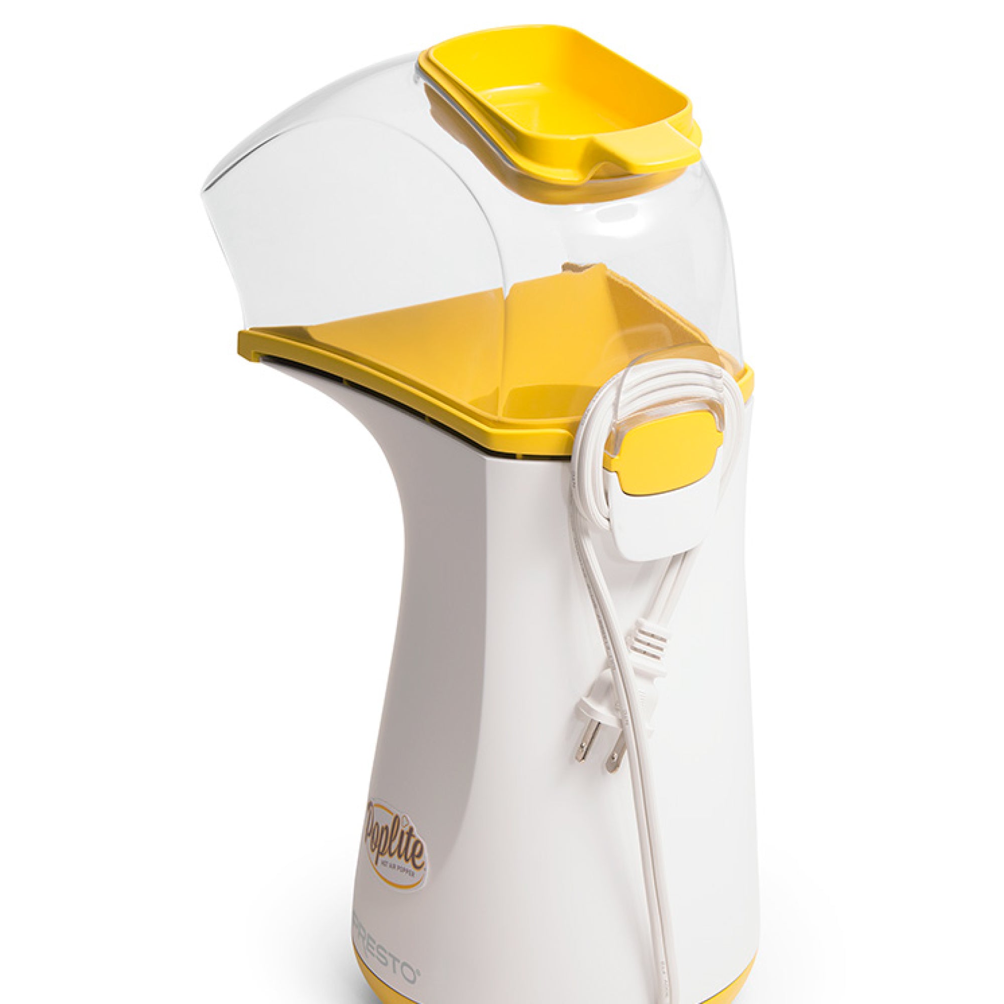 Presto PopLite Hot Air Corn Popper, Natural Quick Popcorn Maker, 18 Cups, Yellow - VMInnovations