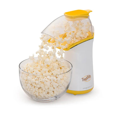 Presto PopLite Hot Air Corn Popper, Natural Quick Popcorn Maker, 18 Cups, Yellow - VMInnovations