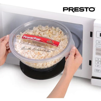 Presto PowerPop Microwave Popcorn Popper, Quick Popcorn Maker, 3 Quarts, Black - VMInnovations