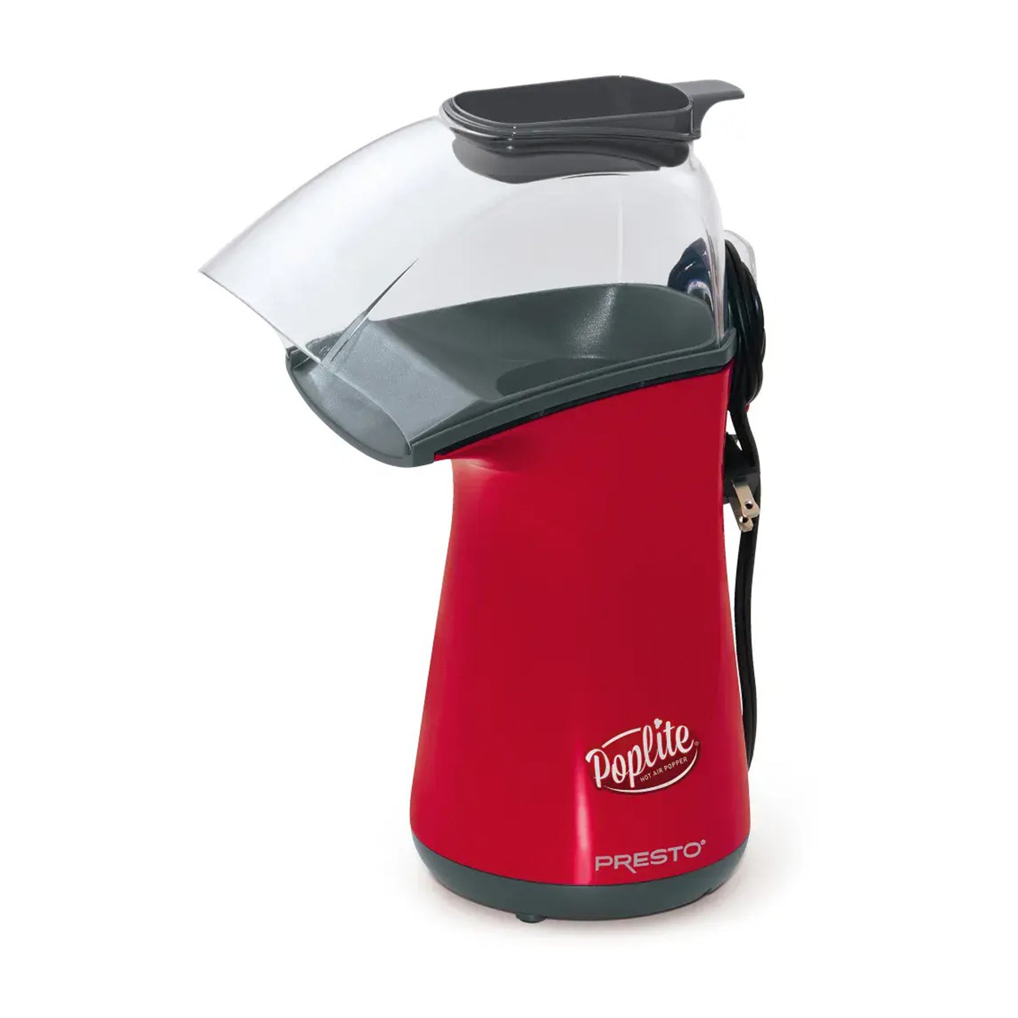 Presto PopLite Hot Air Corn Popper, Natural Quick Popcorn Maker, 18 Cups, Red - VMInnovations