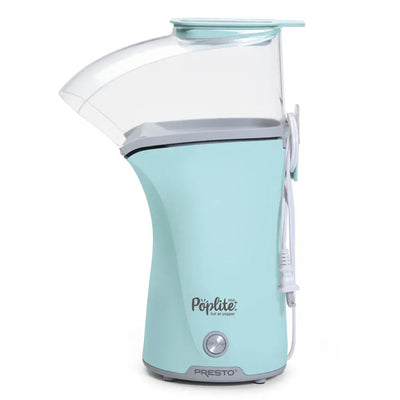 Presto PopLite Hot Air Corn Popper, Natural Quick Popcorn Maker, 18 Cups, Aqua - VMInnovations