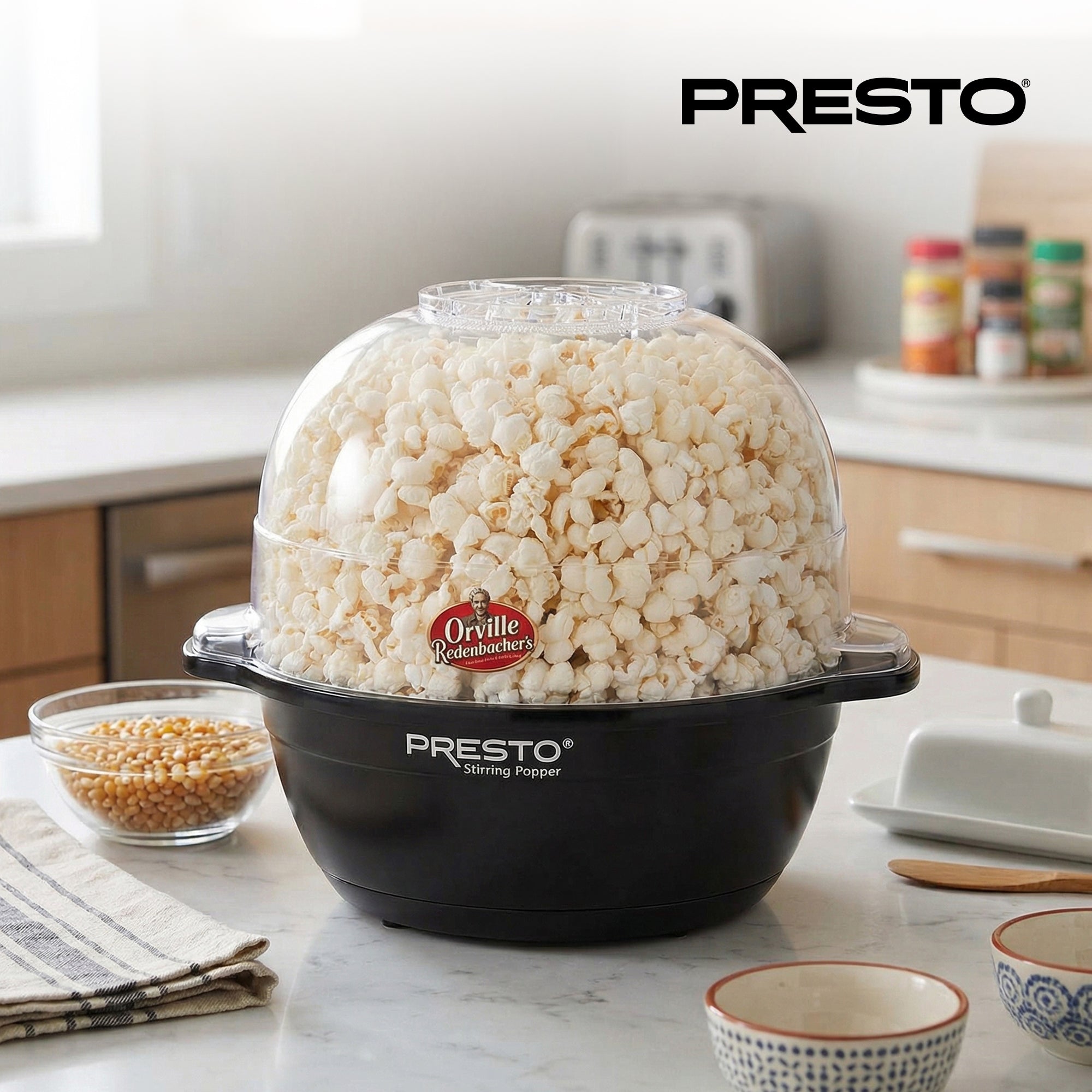 Presto Orville Redenbacher's Stirring Popper, Nonstick Popcorn Maker, 6 Quart (Open Box)