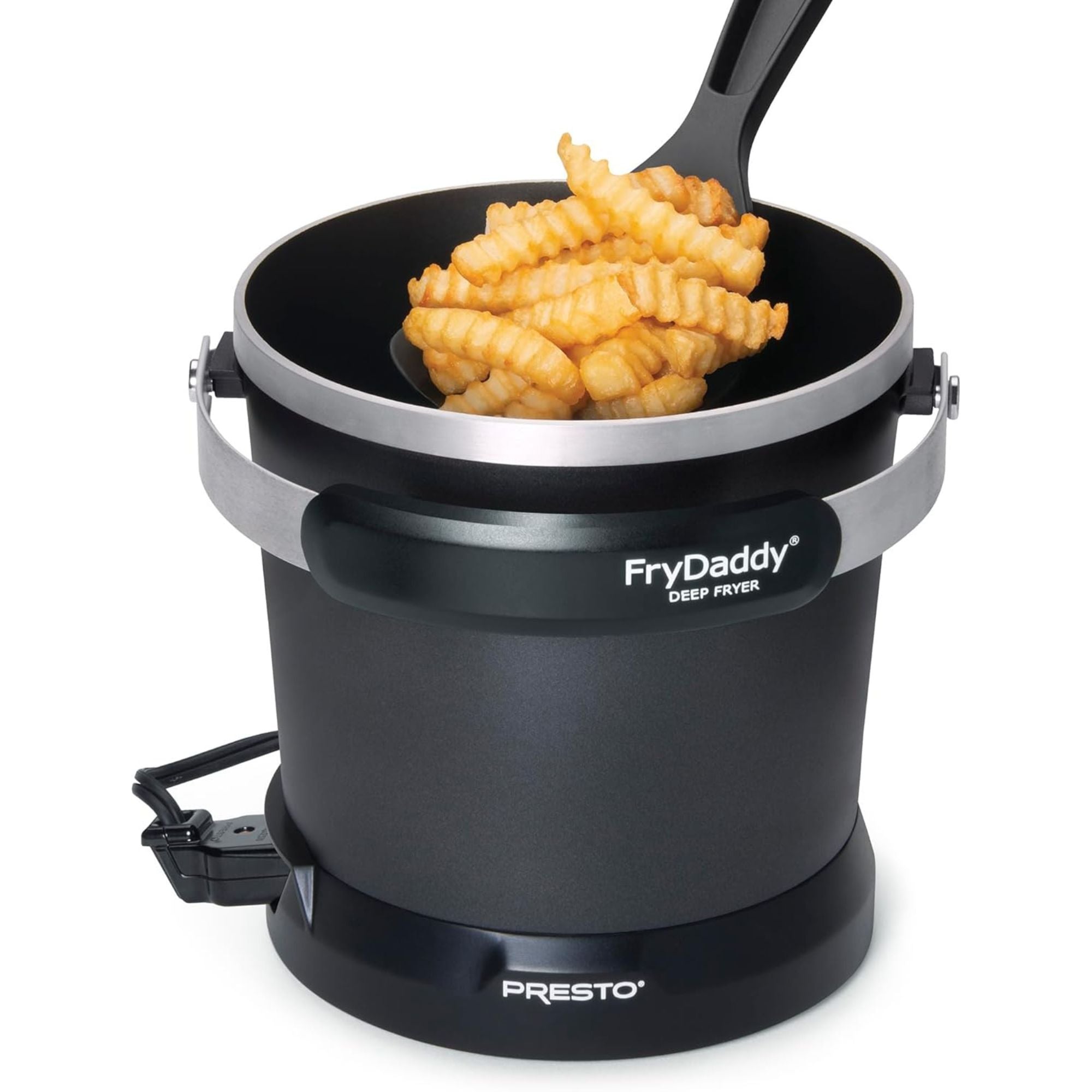 Presto FryDaddy Electric Deep Fryer, Ceramic Nonstick, 4-Cup Oil Capacity, Black (Open Box)