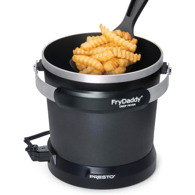 Presto FryDaddy Electric Deep Fryer, Ceramic Nonstick, 4-Cup Oil Capacity, Black (Open Box)
