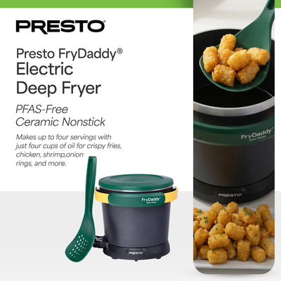 Presto FryDaddy Electric Deep Fryer, Ceramic Nonstick, 4-Cup Oil Capacity, Multi - VMInnovations