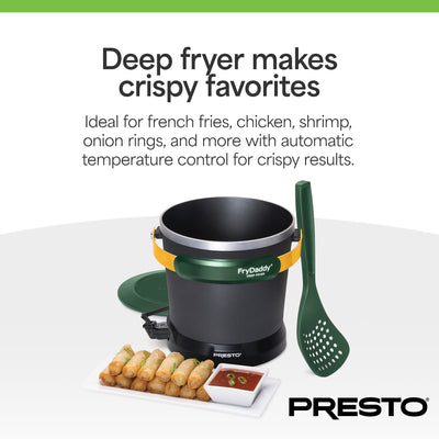 Presto FryDaddy Electric Deep Fryer, Ceramic Nonstick, 4-Cup Oil Capacity, Multi - VMInnovations