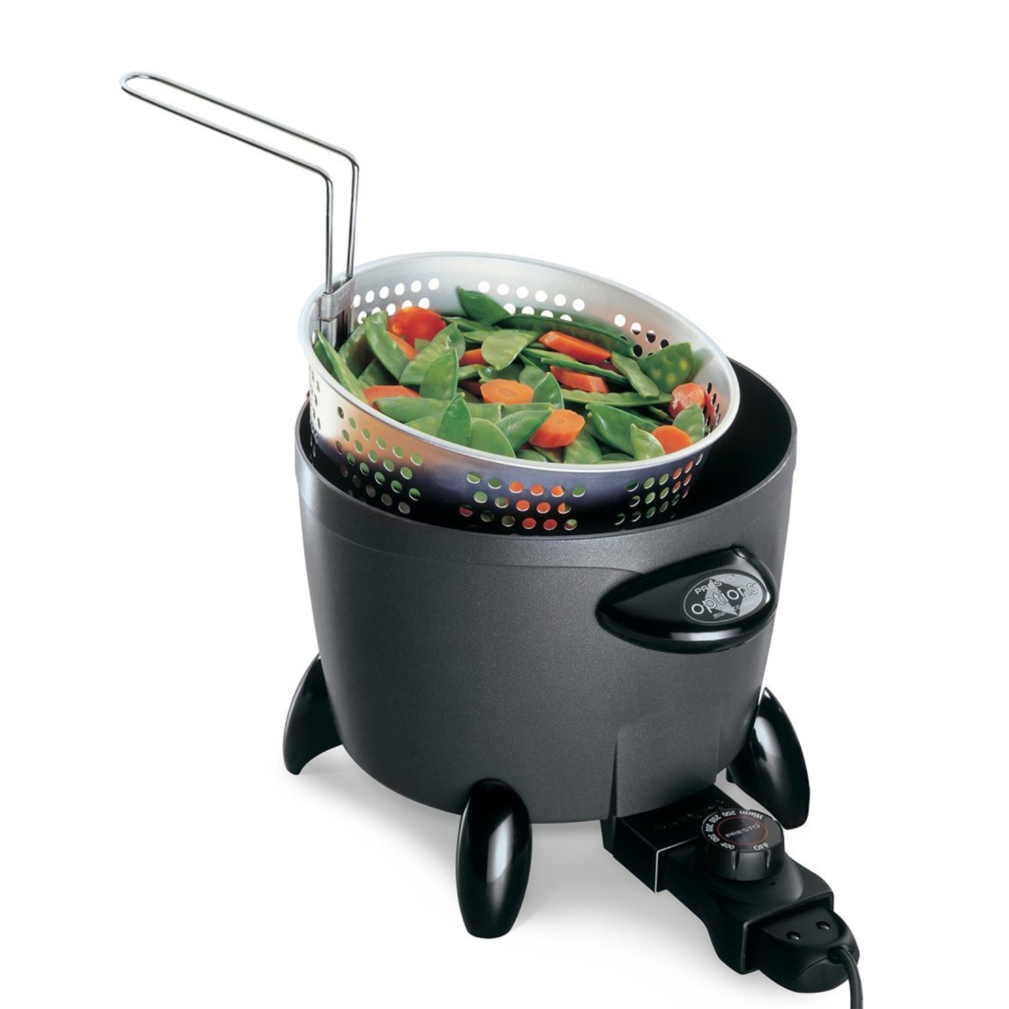Presto Electric Multi Cooker & Steamer W Ceramic Nonstick Finish (Open Box)