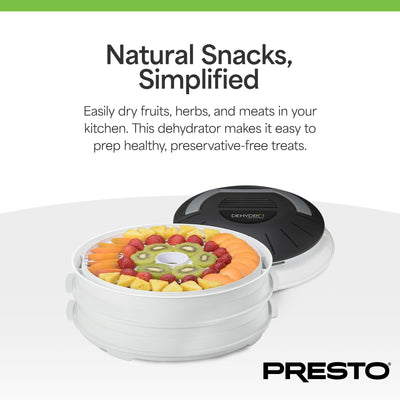 Presto Dehydro Electric Food Dehydrator, Expandable Dryer Machine(Open Box)