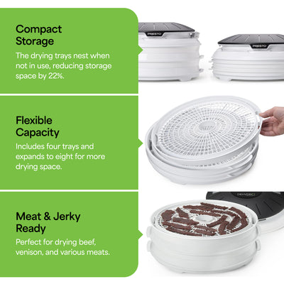 Presto Dehydro Electric Food Dehydrator, Expandable Dryer Machine(Open Box)