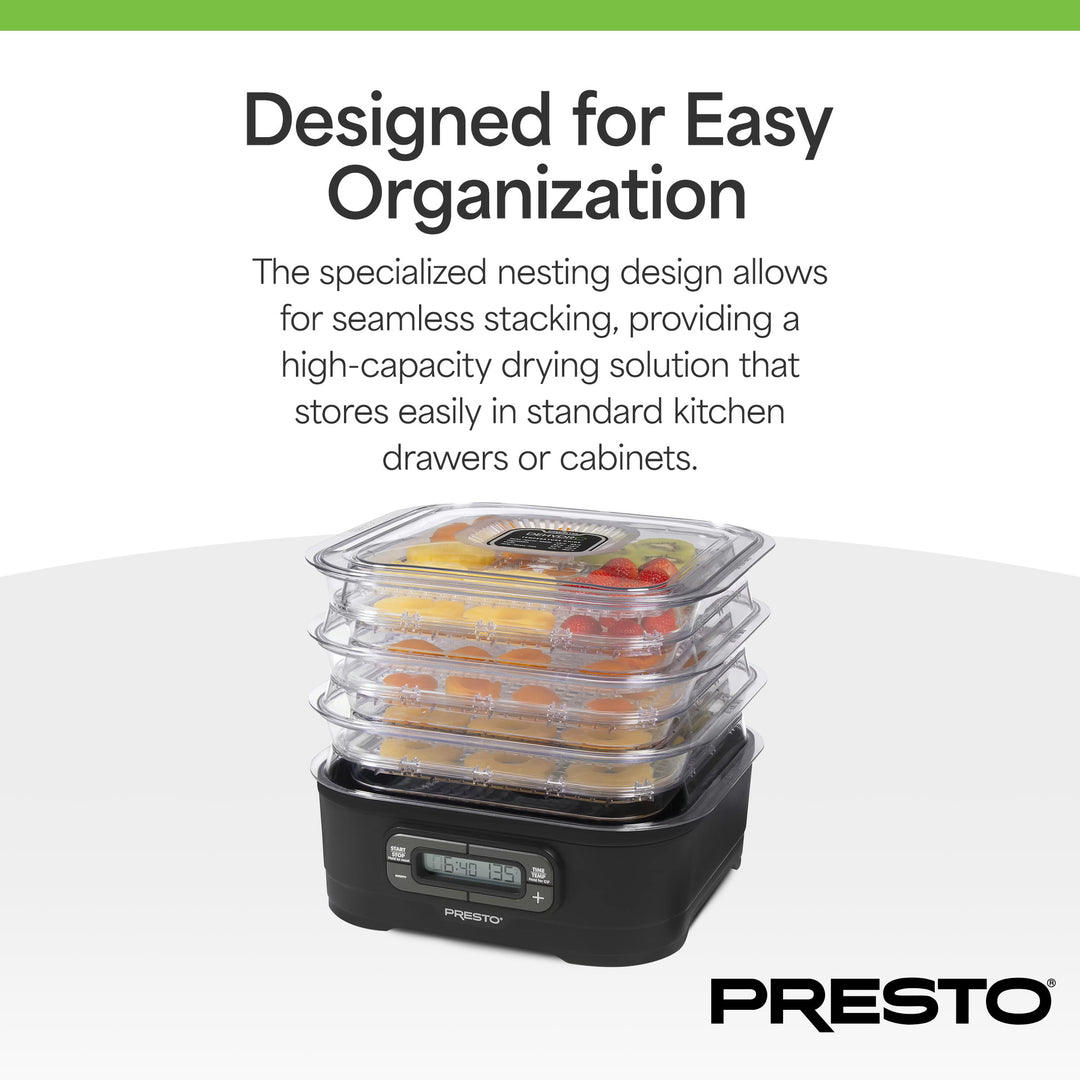Presto Square Add-on Nesting Trays for Select Dehydro Food Dehydrators, Set of 2