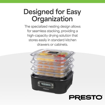 Presto Square Add-on Nesting Trays for Select Dehydro Food Dehydrators, Set of 2 - VMInnovations