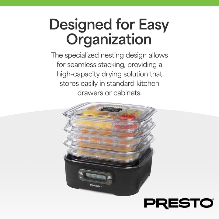 Presto Square Add-on Nesting Trays for Select Dehydro Food Dehydrators, Set of 2