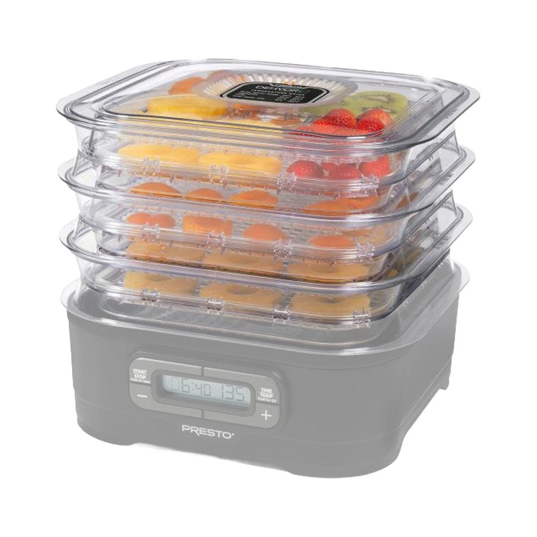 Presto Square Add-on Nesting Trays for Select Dehydro Food Dehydrators, Set of 2
