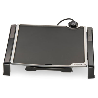 Presto 15-Inch Electric Tilt-n-Fold Griddle, Nonstick Flat Top Grill, Black - VMInnovations