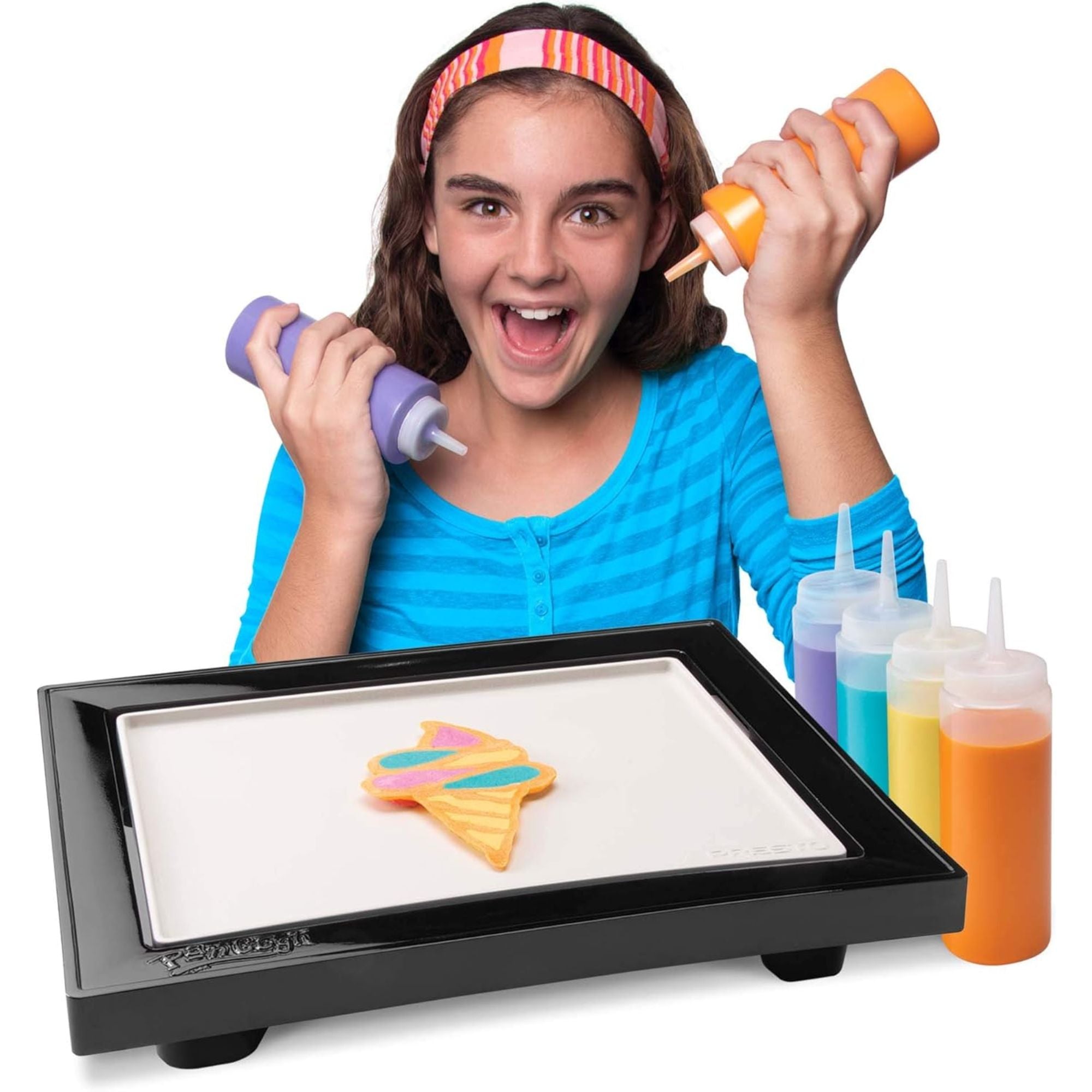 Presto PanGogh Electric Griddle w/ Batter Bottles & Template, Nonstick Flat Top - VMInnovations