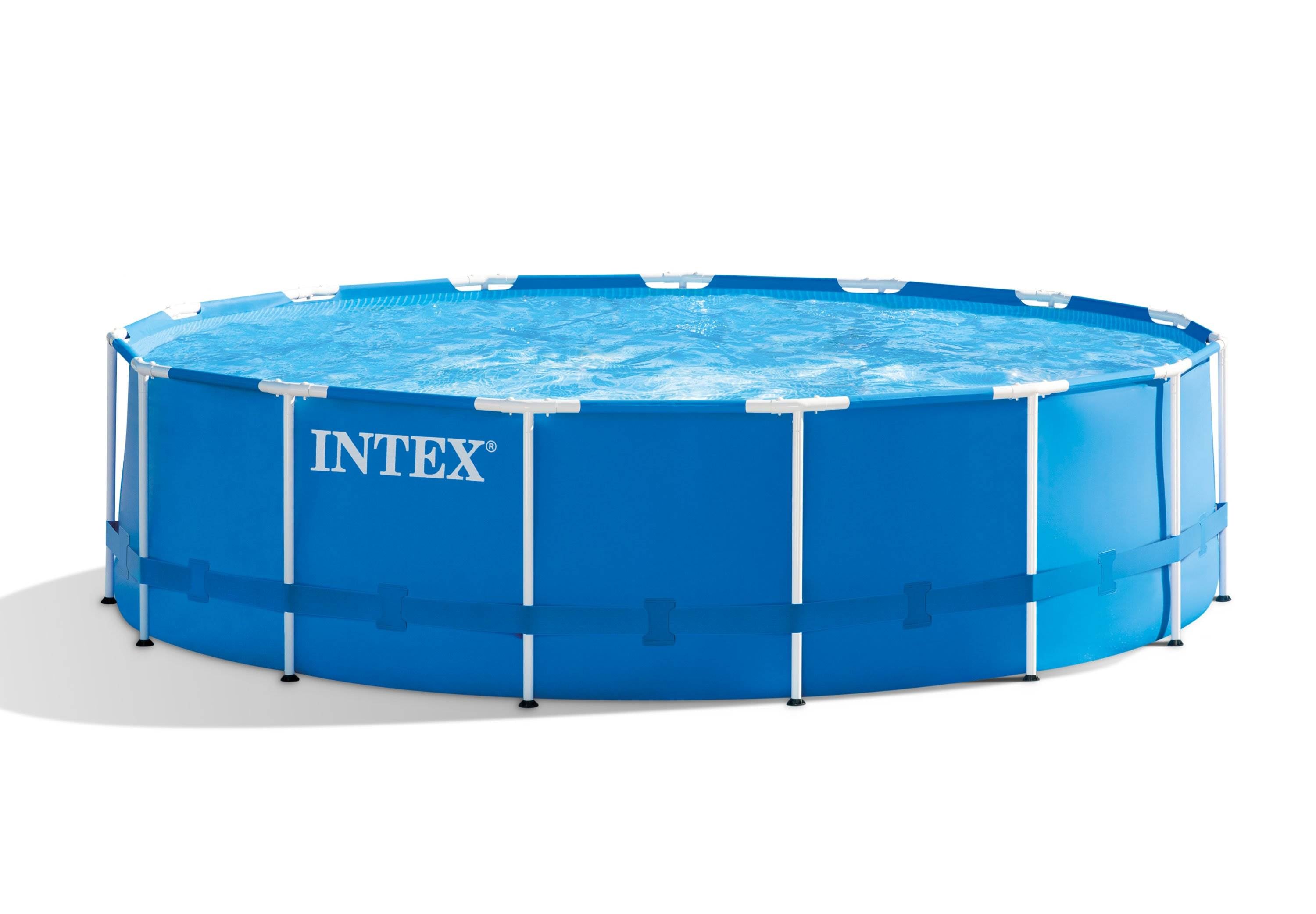 Intex 15' x 48" Metal Frame Swimming Pool Set w/ 1000 Pump | 28235EH (Open Box)