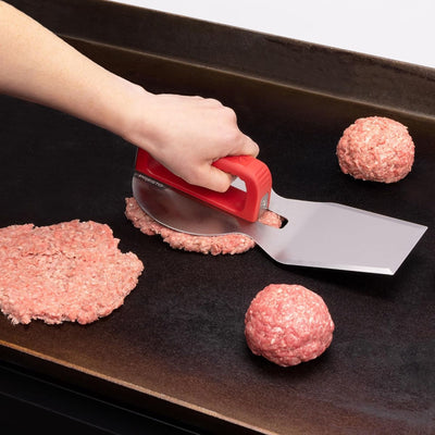 Presto Smashula Burger Press and Spatula, Stainless Steel 4 In 1 Grill Tool - VMInnovations