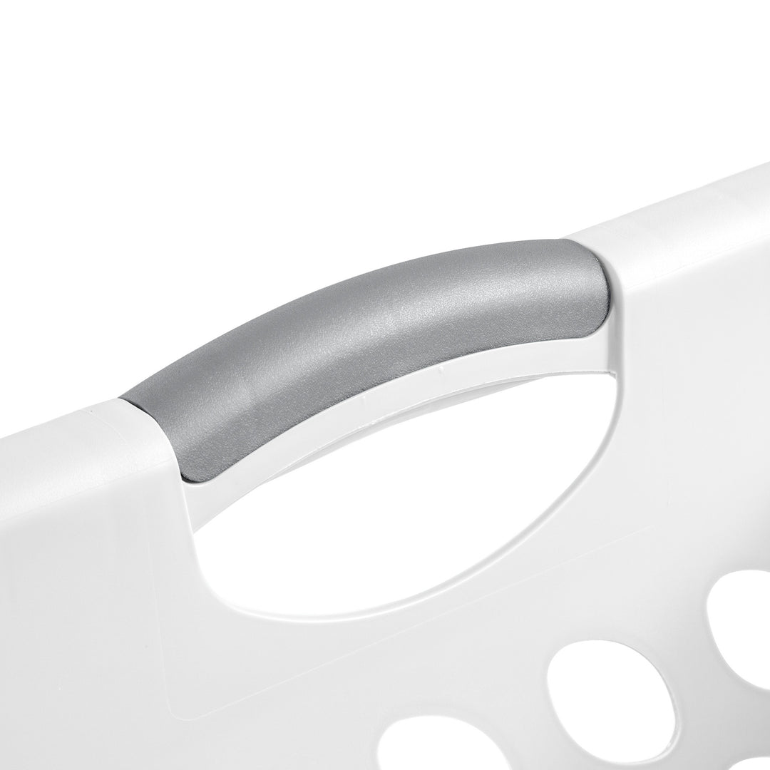 Sterilite Square Laundry Basket, 1.5 BushelHamper with Handles, White, 12 Pack - VMInnovations