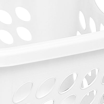 Sterilite Square Laundry Basket, 1.5 BushelHamper with Handles, White, 12 Pack - VMInnovations