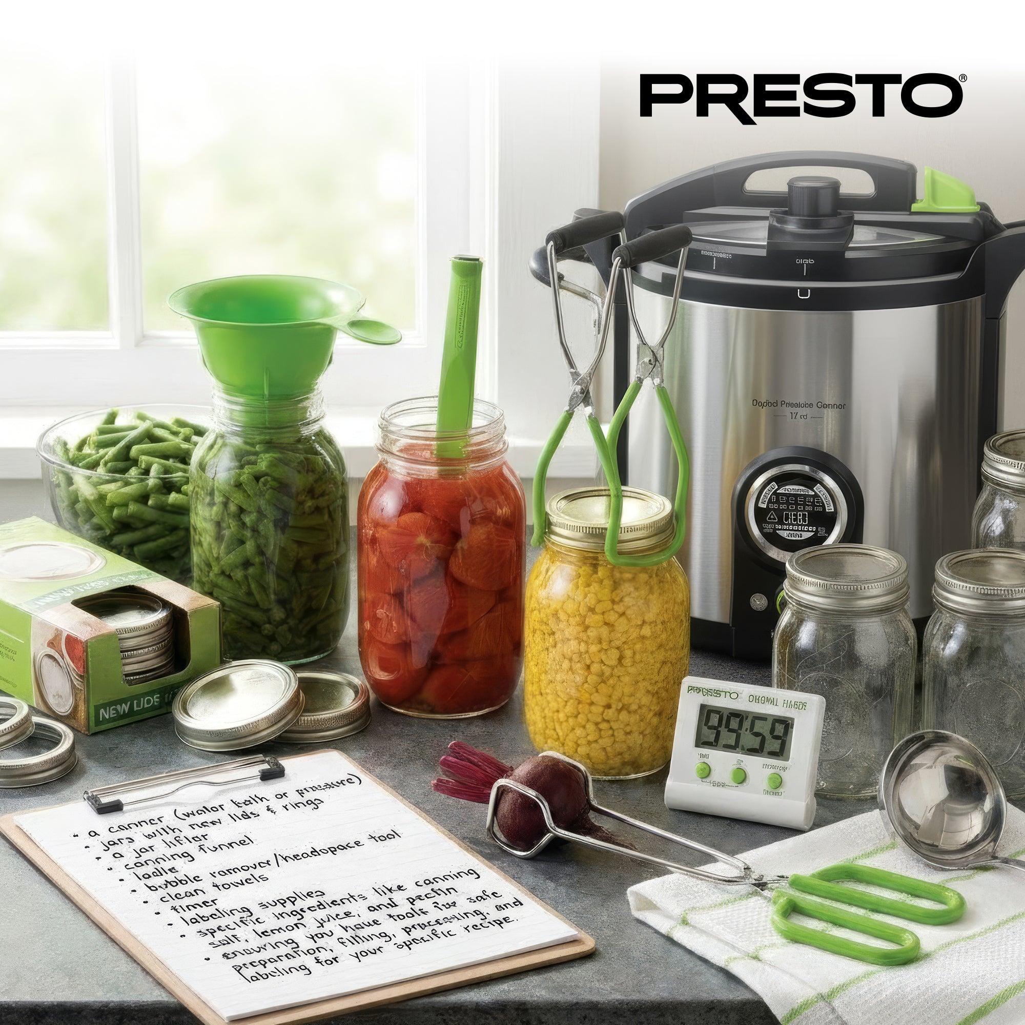 Presto 7 Function Canning Kit, Canner Tools for Pickling and Pressure Canning