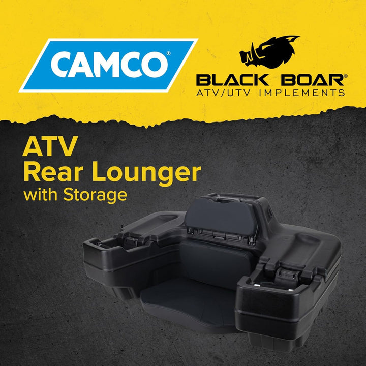 Black Boar ATV Rear Storage Box & Lounger, Seat with Increased Durability, 66014